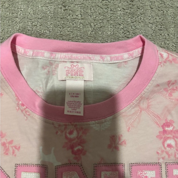 Pink Loveshack fancy campus tee size small - Picture 2 of 3